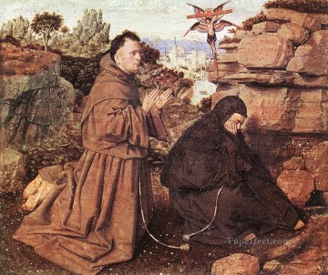  francis arte - Estigmatización de San Francisco Renacimiento Jan van Eyck